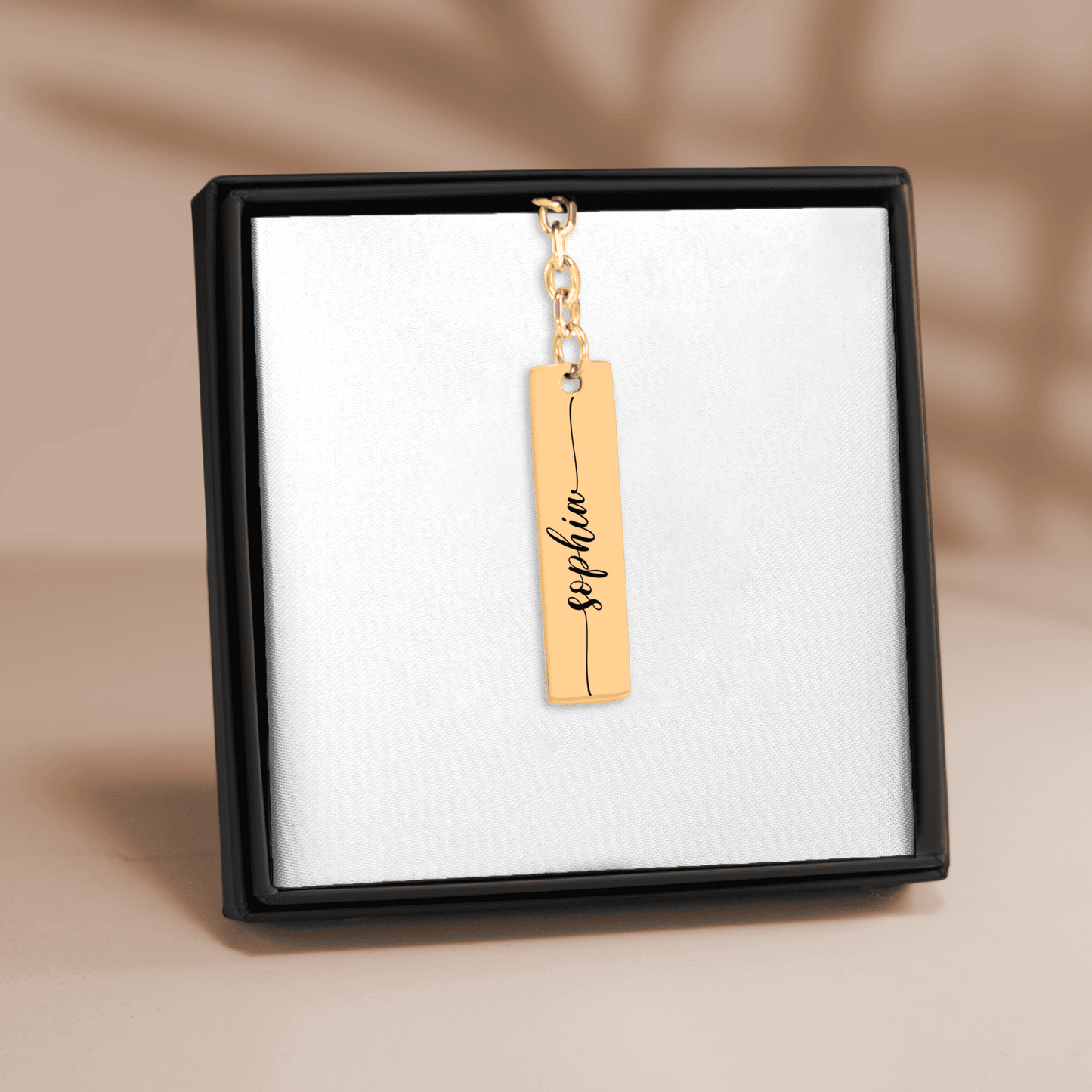 Custom Name Vertical Bar Keychain