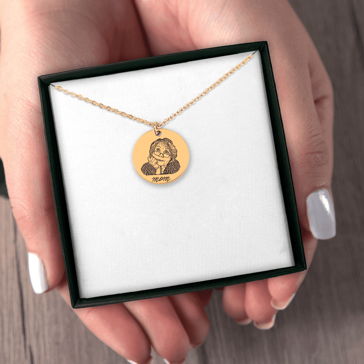 Portrait Coin Pendant Necklace