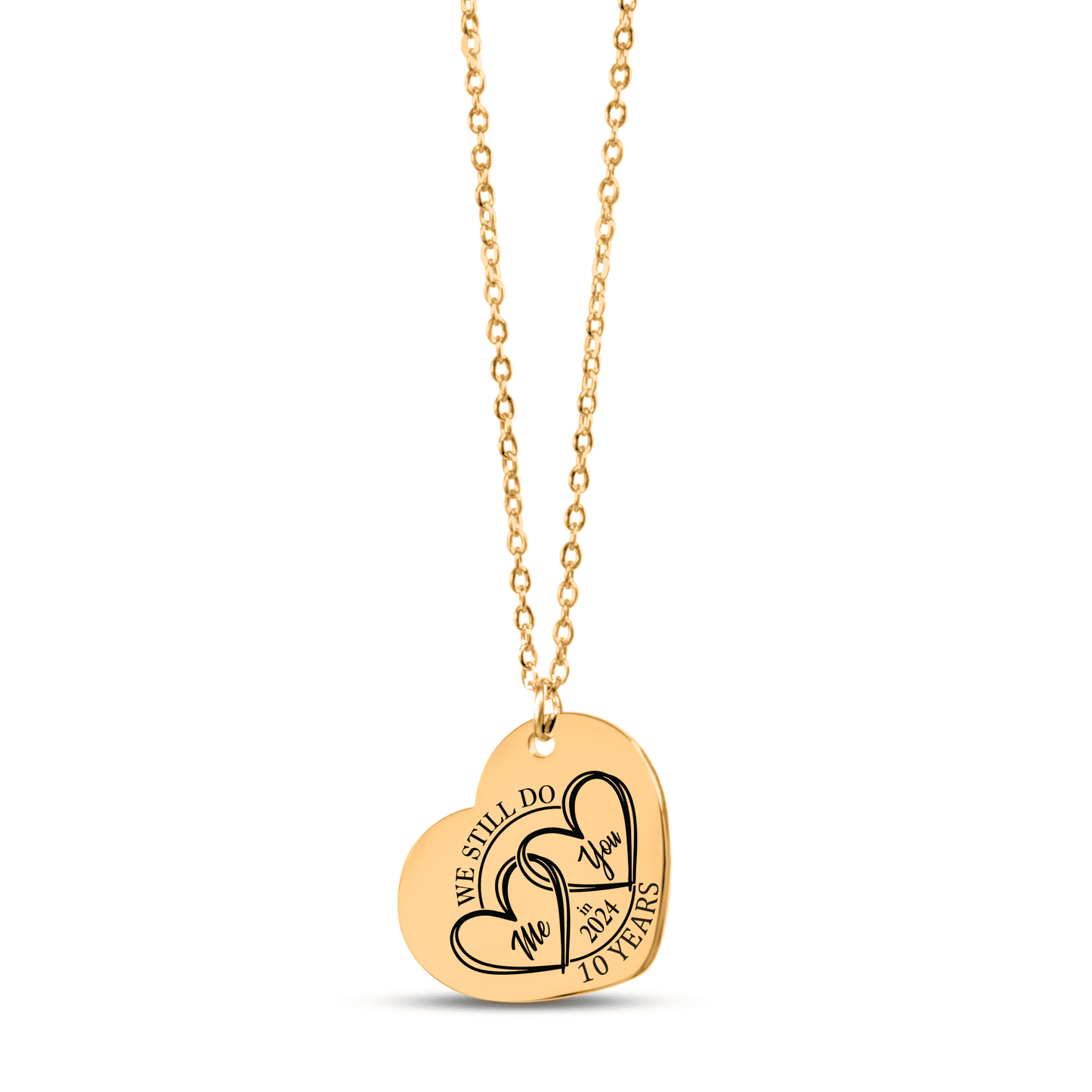 10th Year Anniversay Heart Necklace