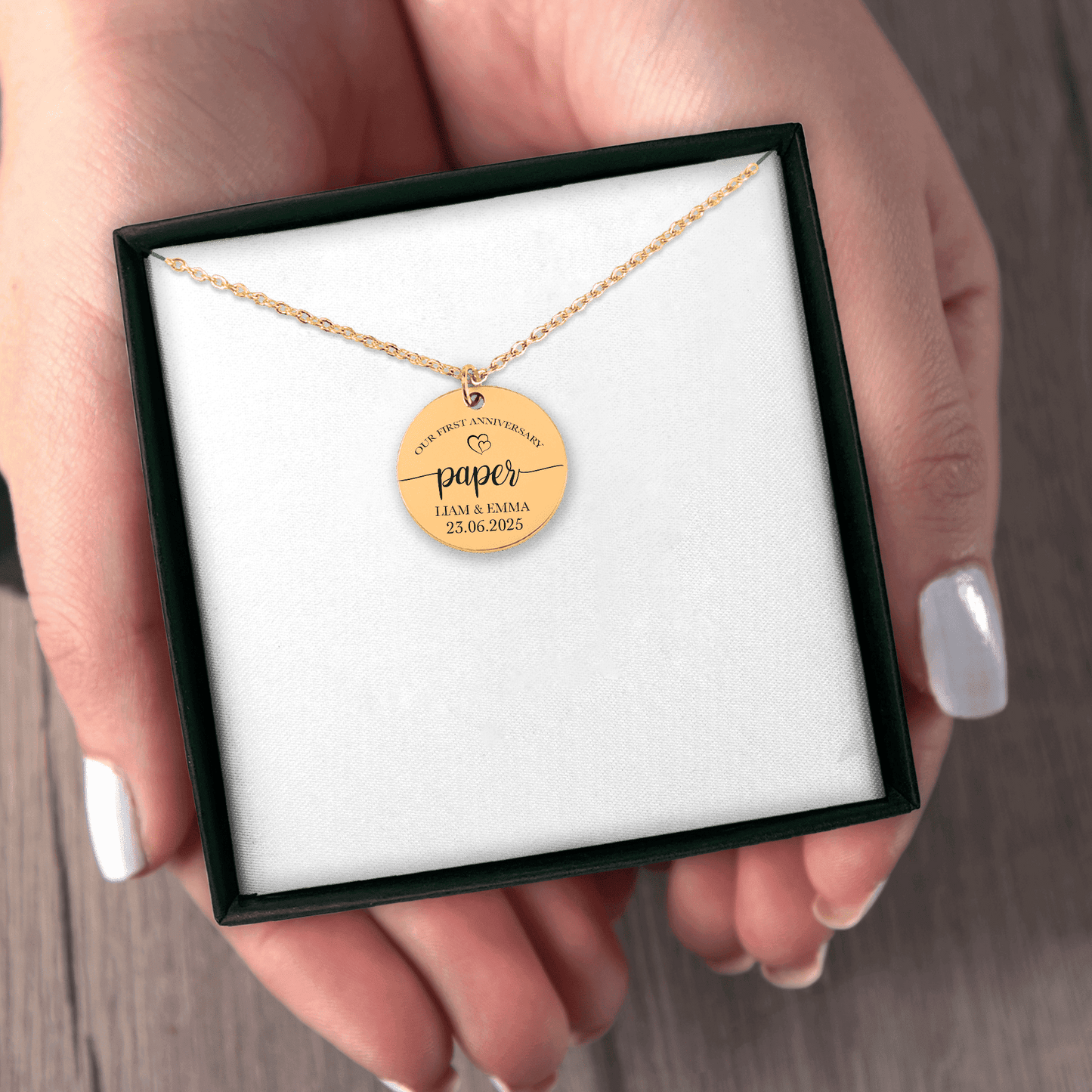 1st Paper Anniversary Coin Necklace