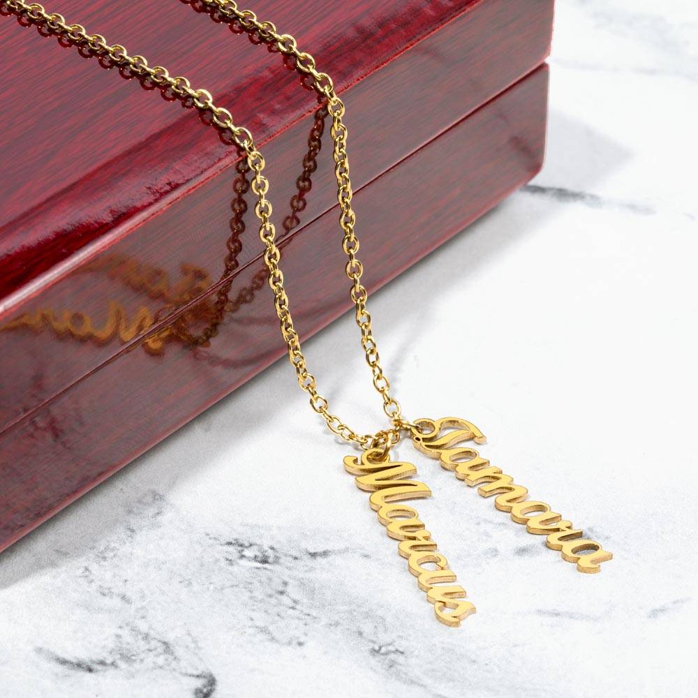 Multi Vertical Name Necklace