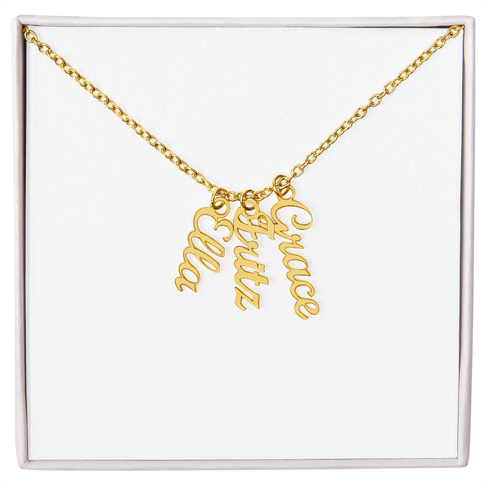 Multi Vertical Name Necklace