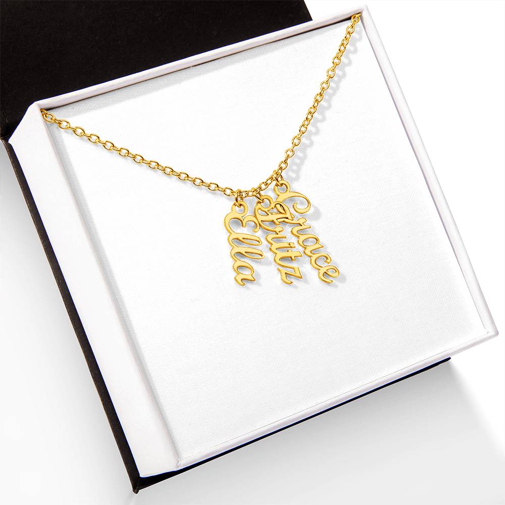 Multi Vertical Name Necklace