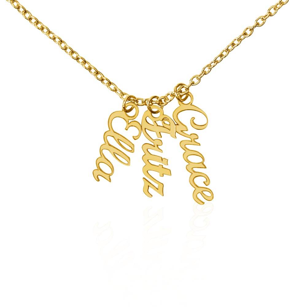 Multi Vertical Name Necklace