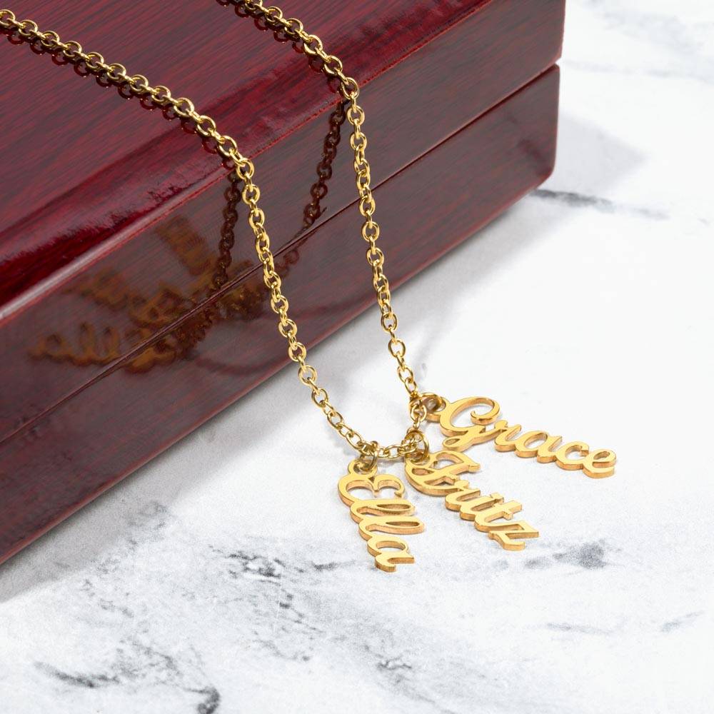 Multi Vertical Name Necklace