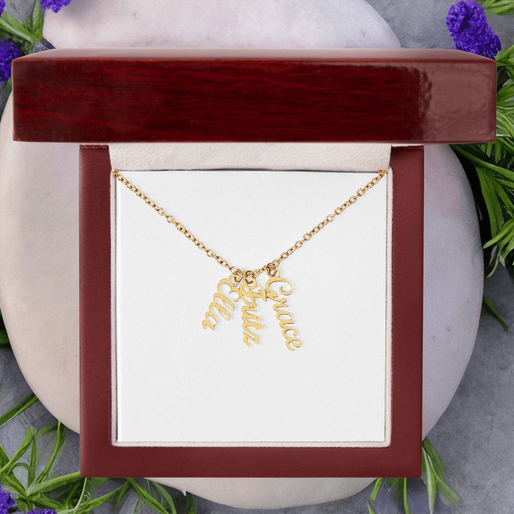 Multi Vertical Name Necklace