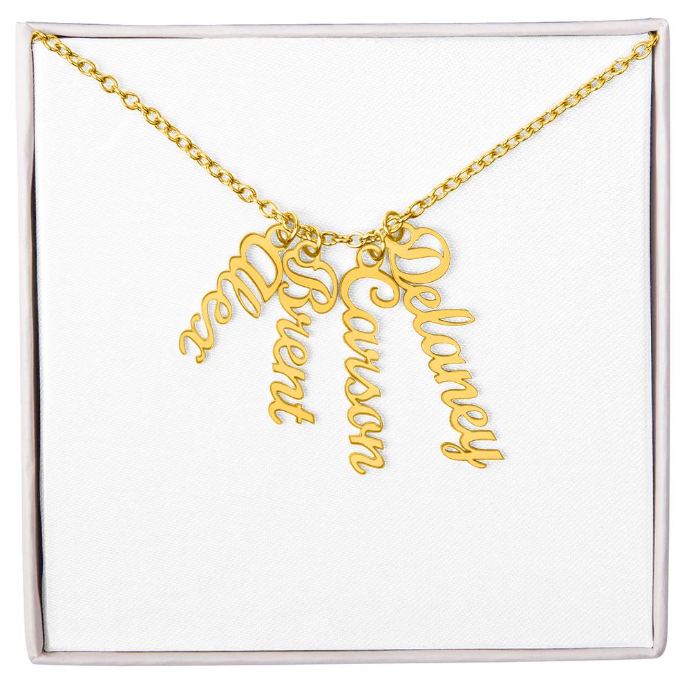 Multi Vertical Name Necklace