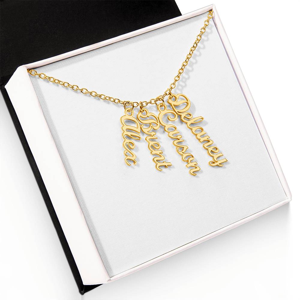 Multi Vertical Name Necklace