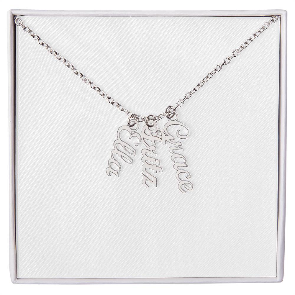 Multi Vertical Name Necklace