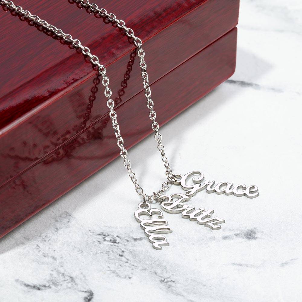 Multi Vertical Name Necklace