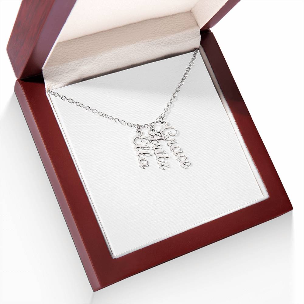 Multi Vertical Name Necklace