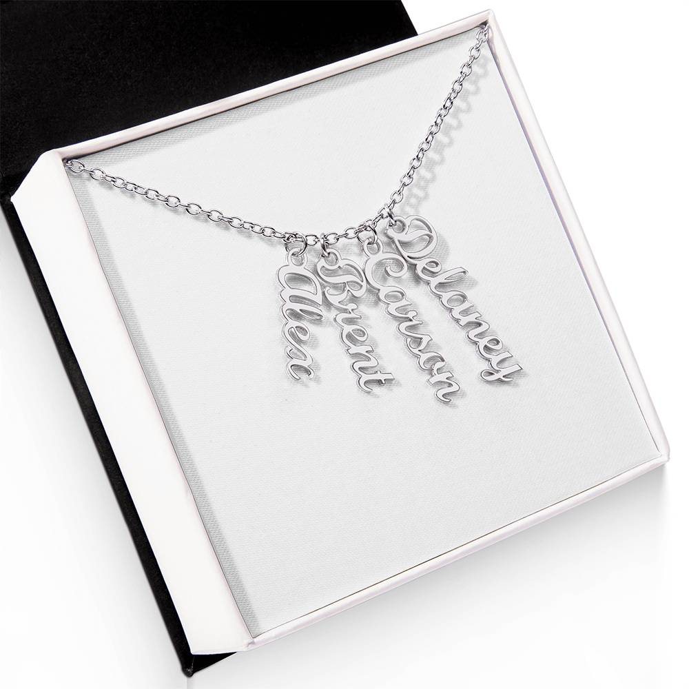 Multi Vertical Name Necklace