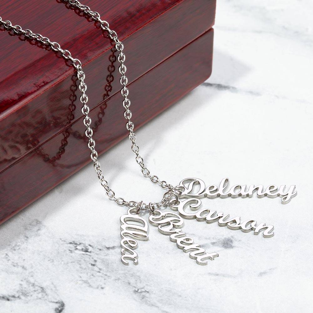 Multi Vertical Name Necklace