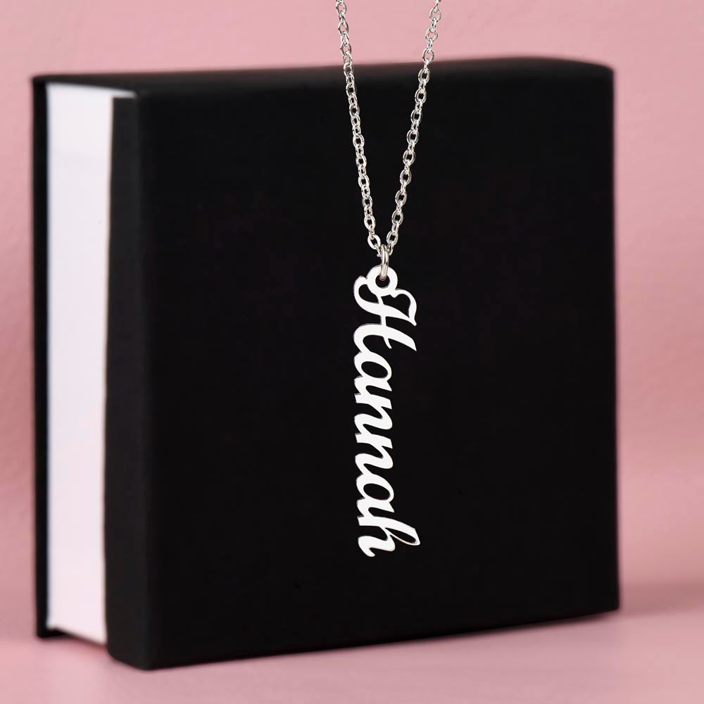 Vertical Name - Alphabetic Necklace