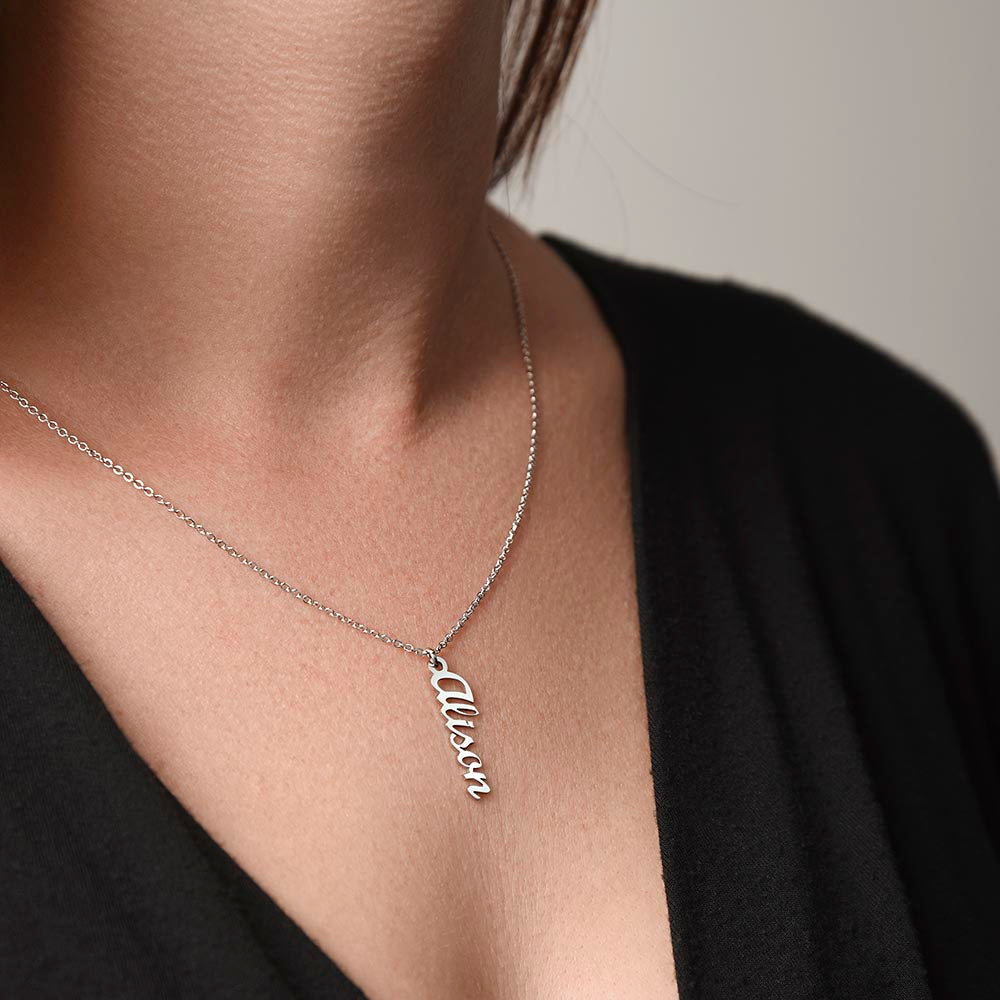 Vertical Name - Alphabetic Necklace