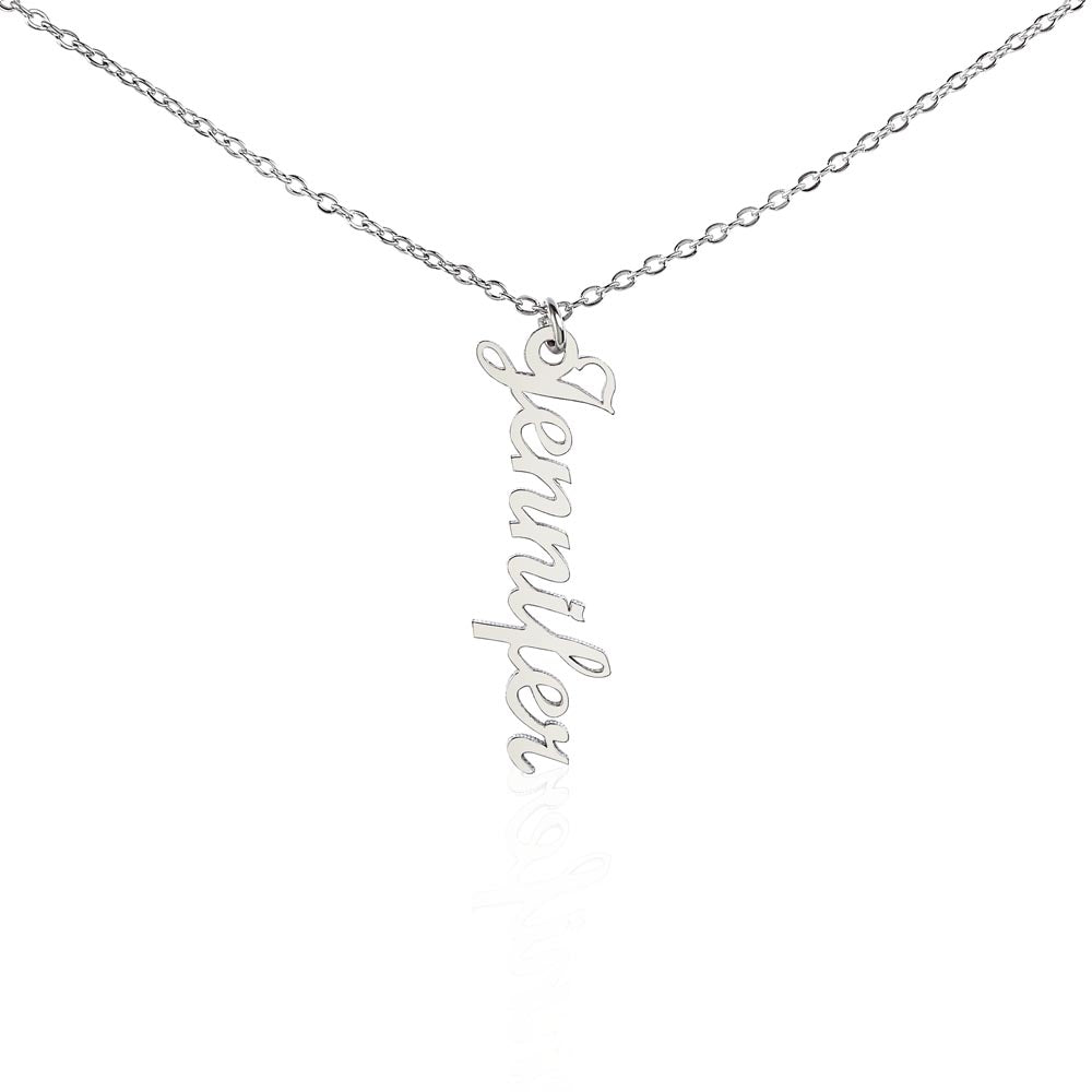 Vertical Name - Alphabetic Necklace