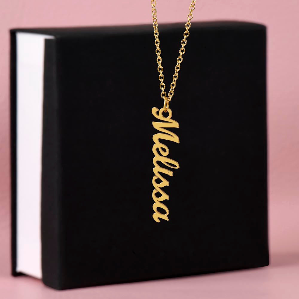 Vertical Name - Alphabetic Necklace