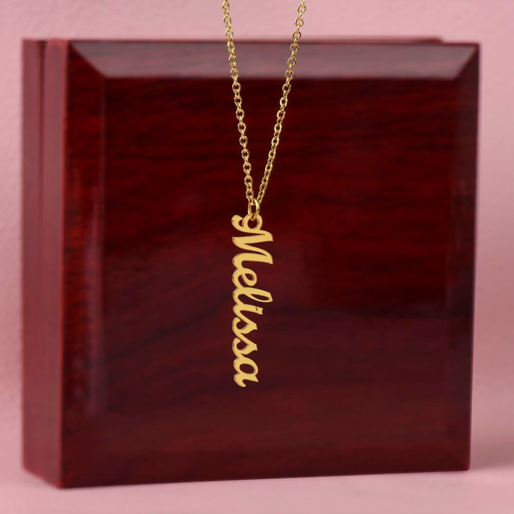 Vertical Name - Alphabetic Necklace