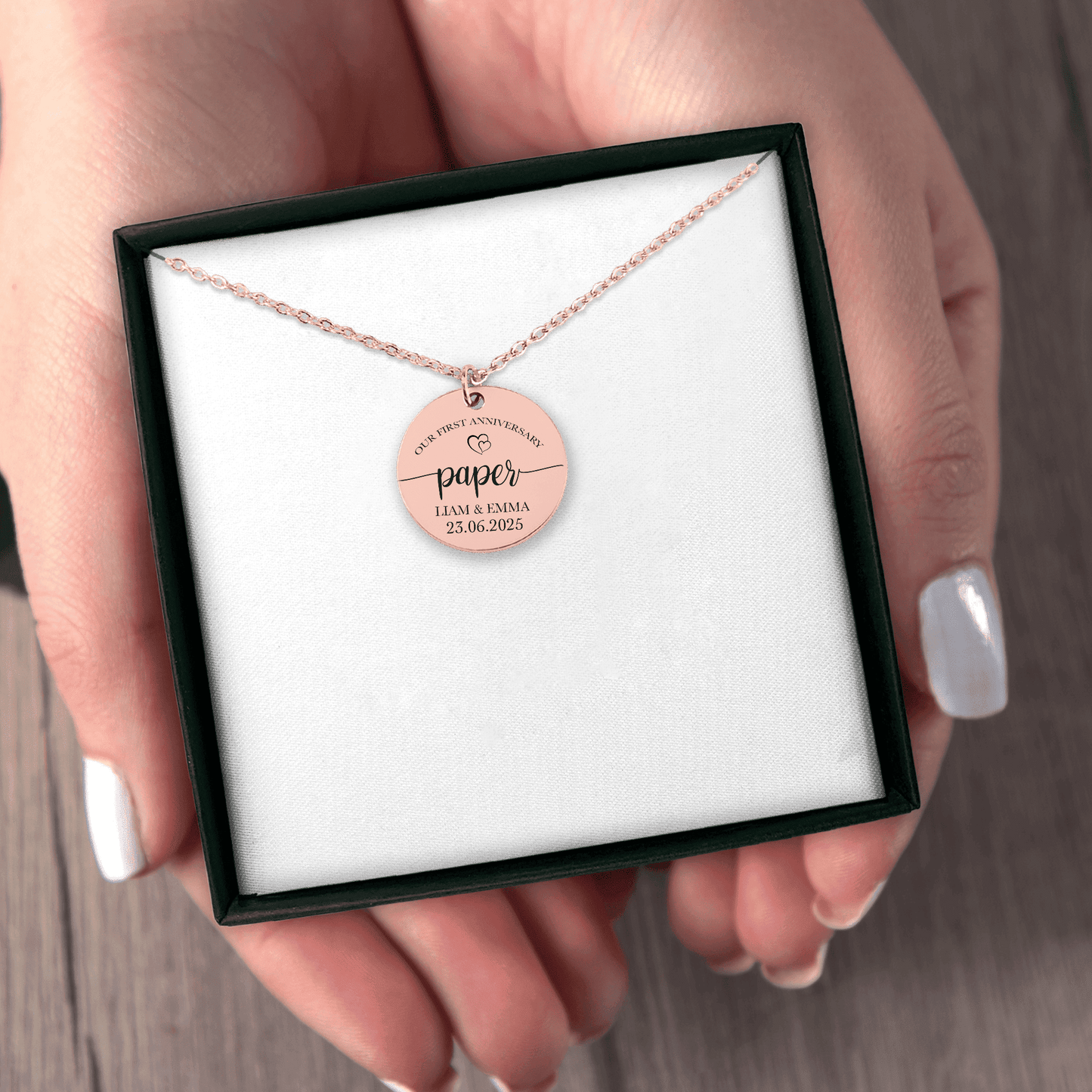 1st Paper Anniversary Coin Necklace