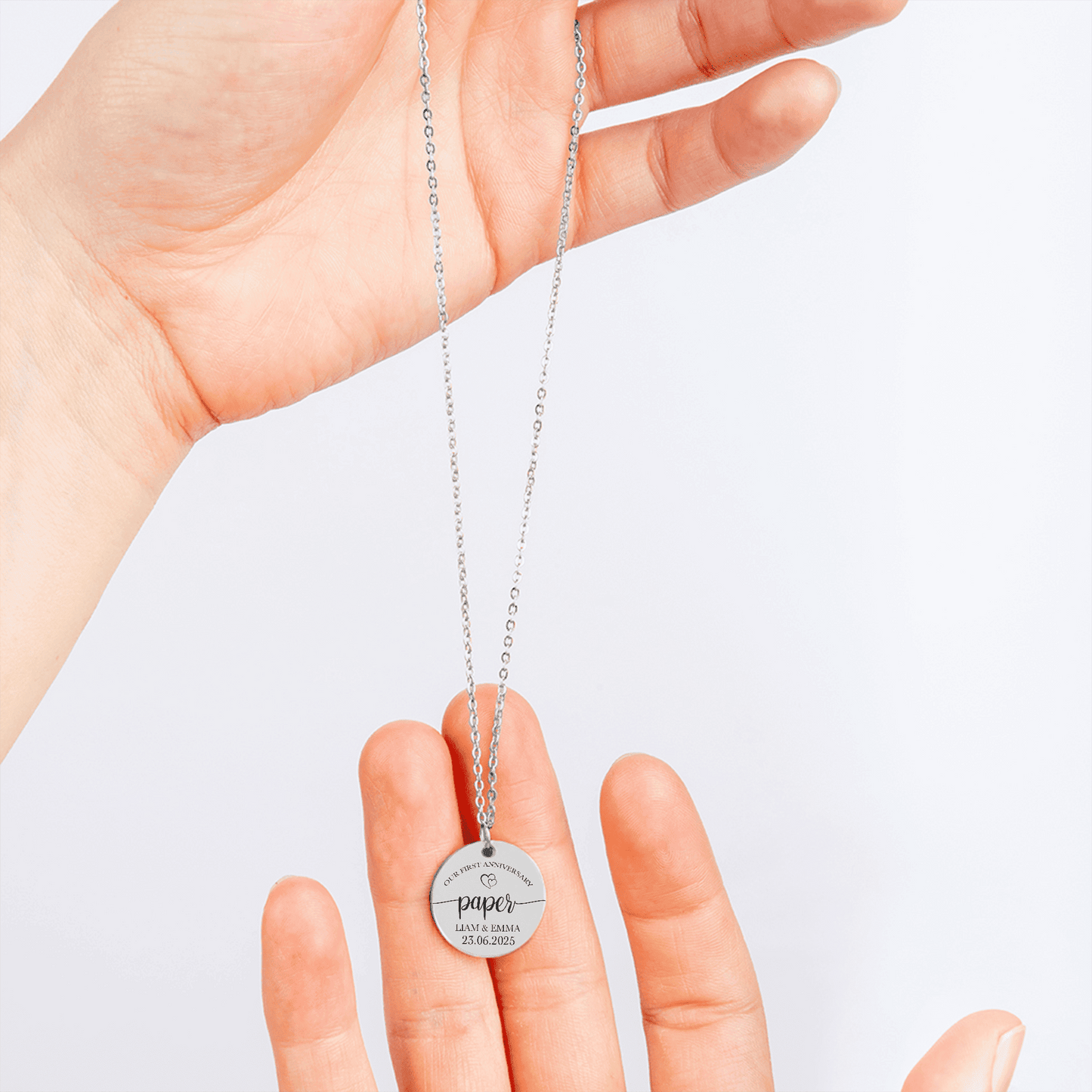 1st Paper Anniversary Coin Necklace