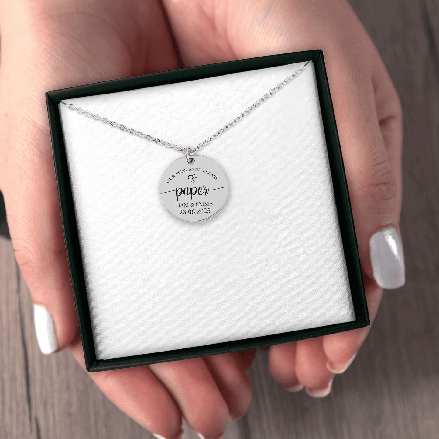 1st Paper Anniversary Coin Necklace