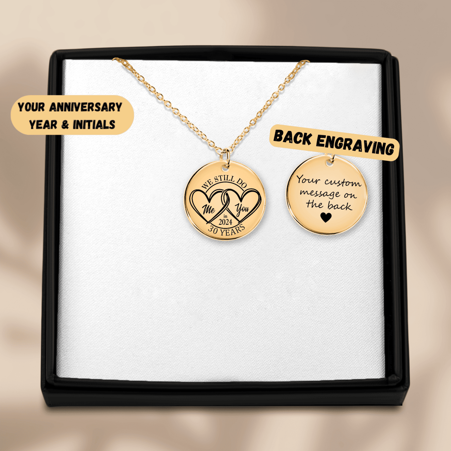 30th Years Anniversary Coin Necklace