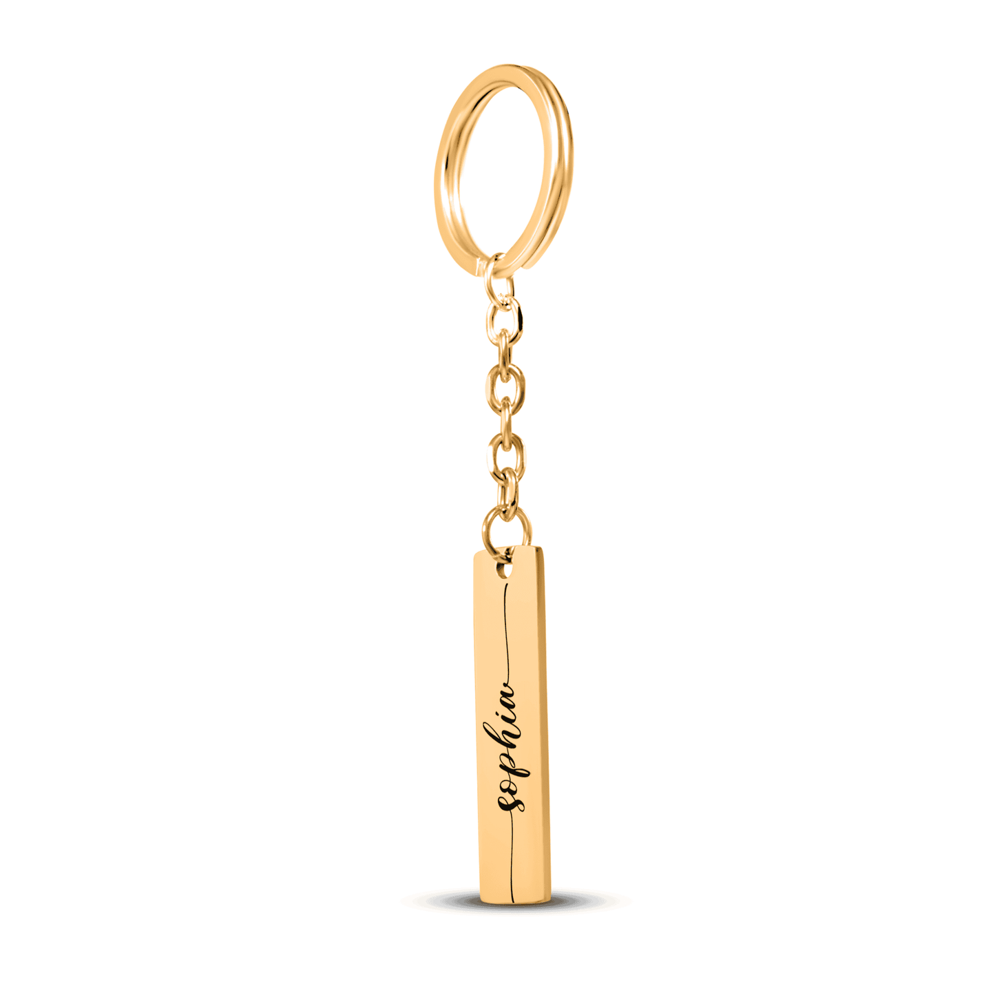 Custom Name Vertical Bar Keychain