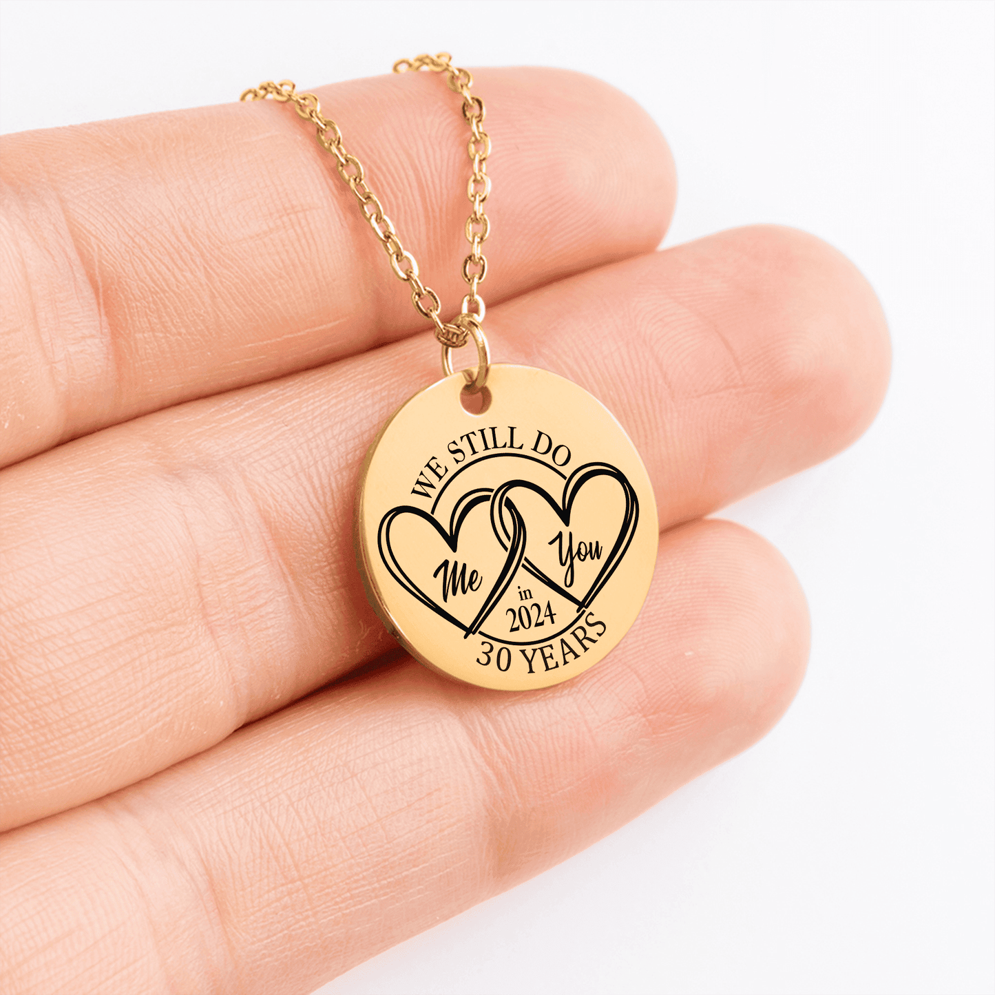 30th Years Anniversary Coin Necklace