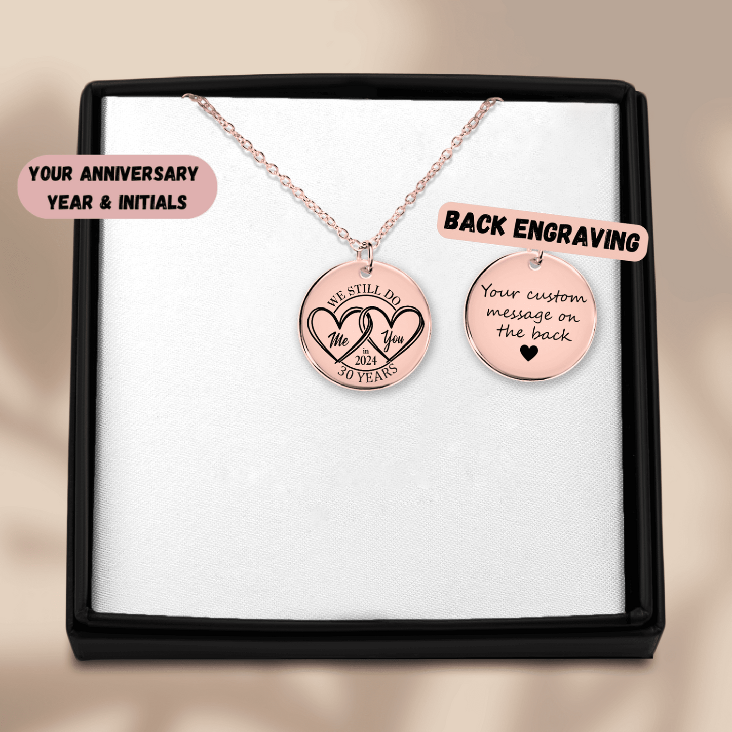 30th Years Anniversary Coin Necklace