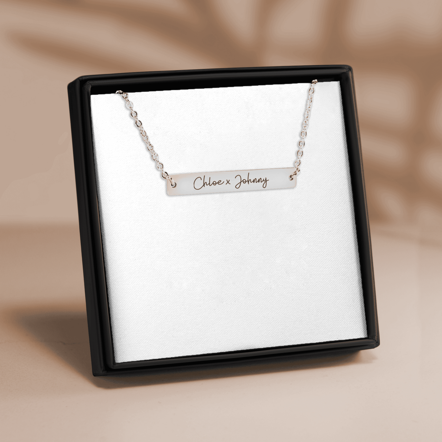 Horizontal Bar Name Necklace