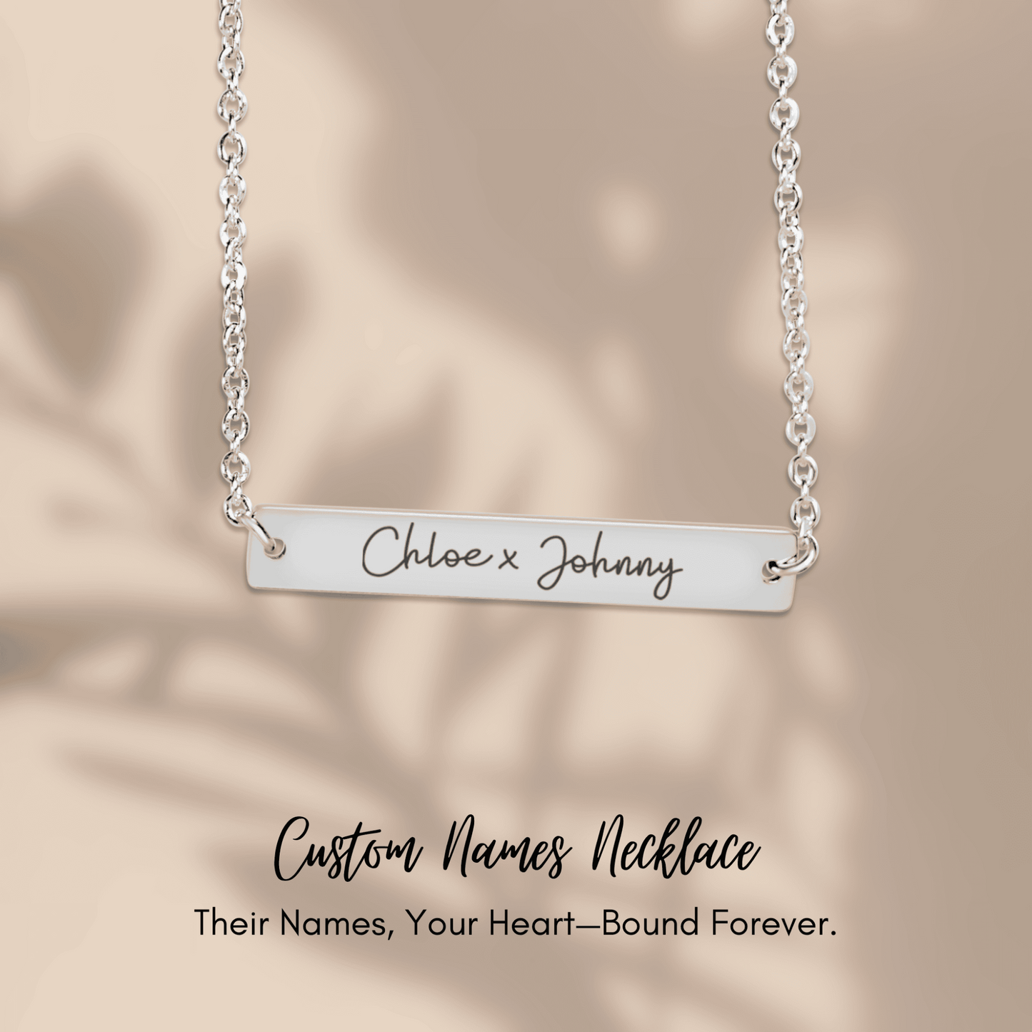 Horizontal Bar Name Necklace