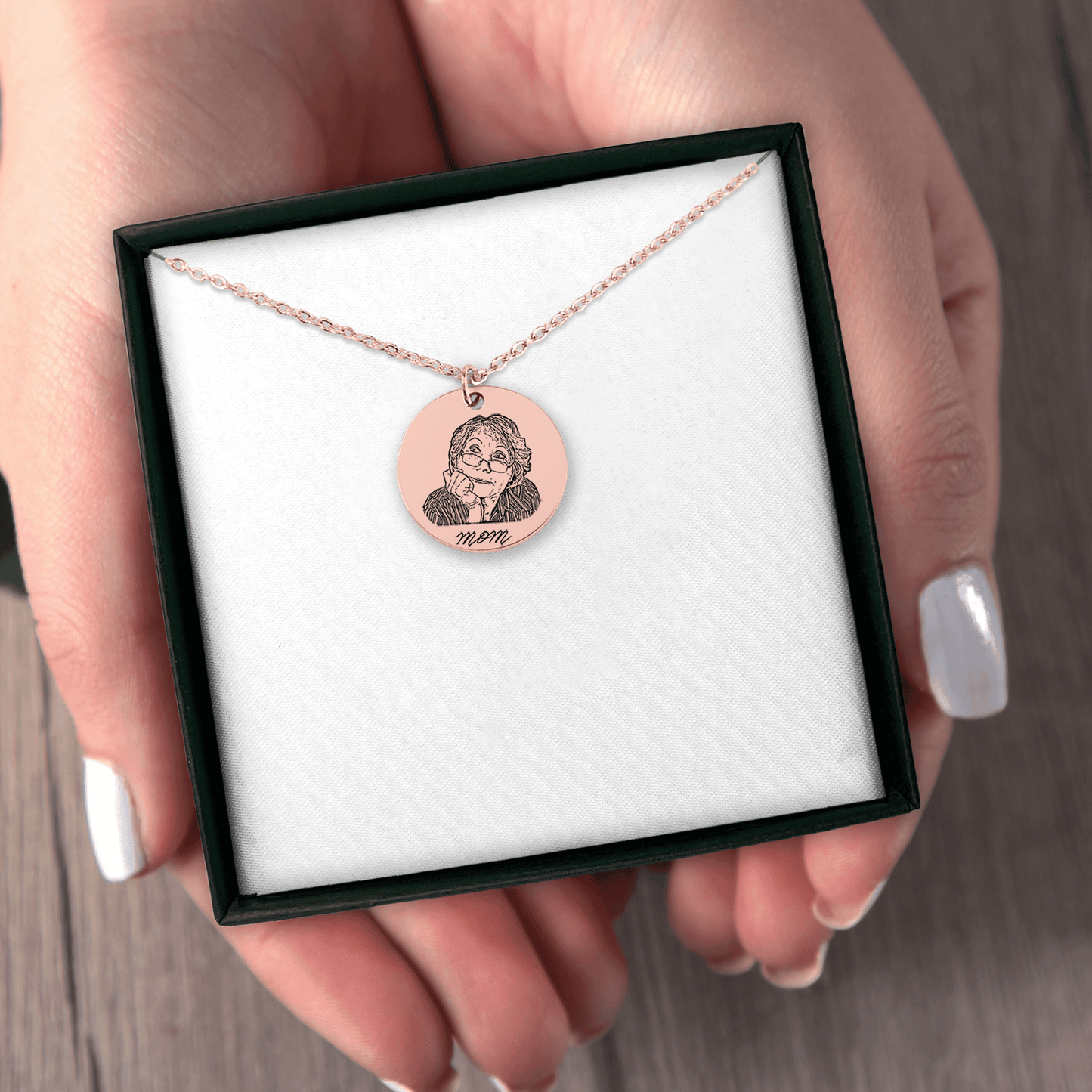 Portrait Coin Pendant Necklace