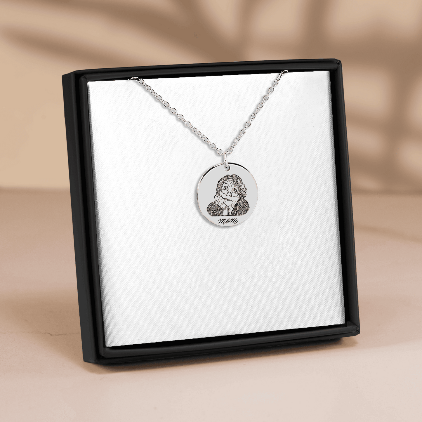 Portrait Coin Pendant Necklace