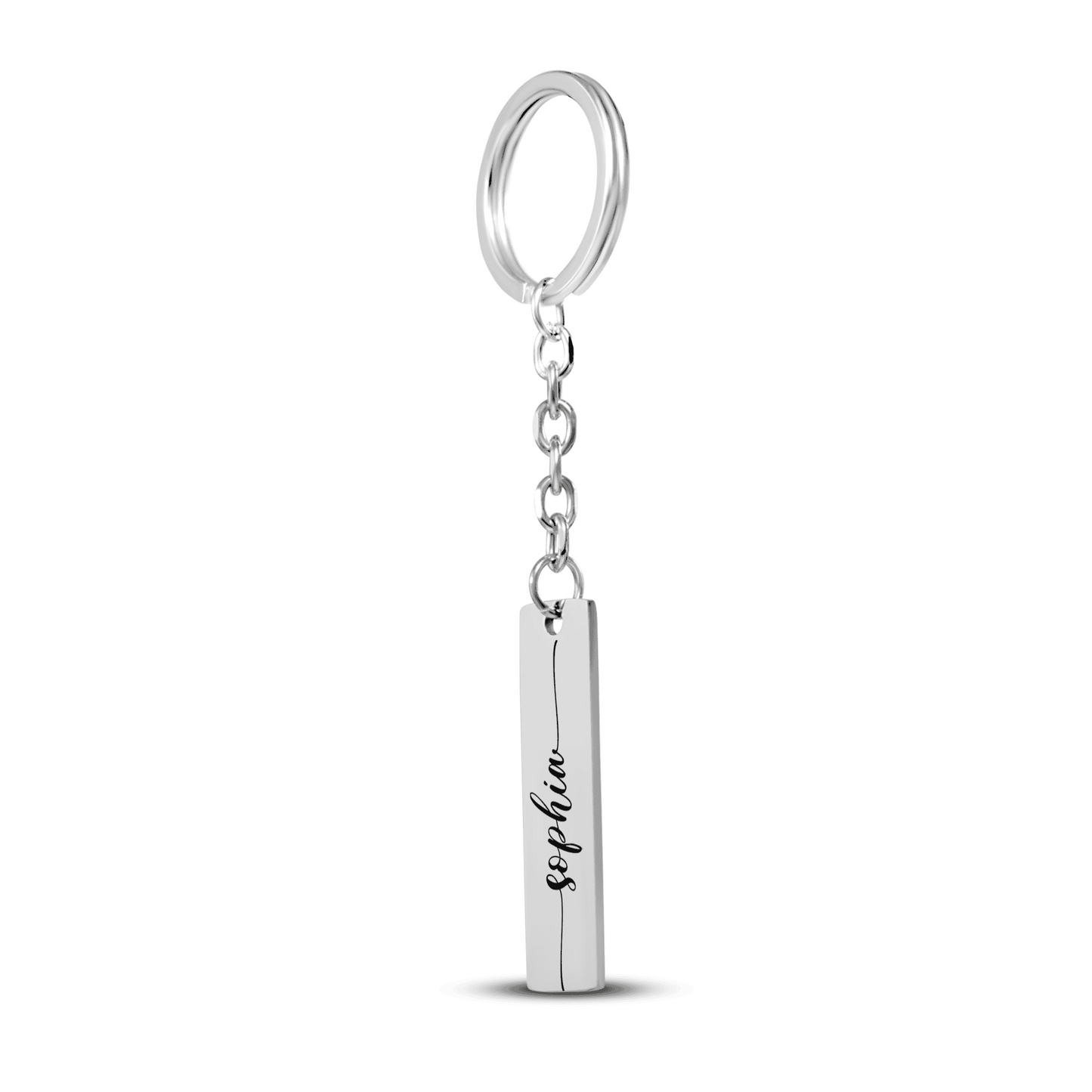 Custom Name Vertical Bar Keychain