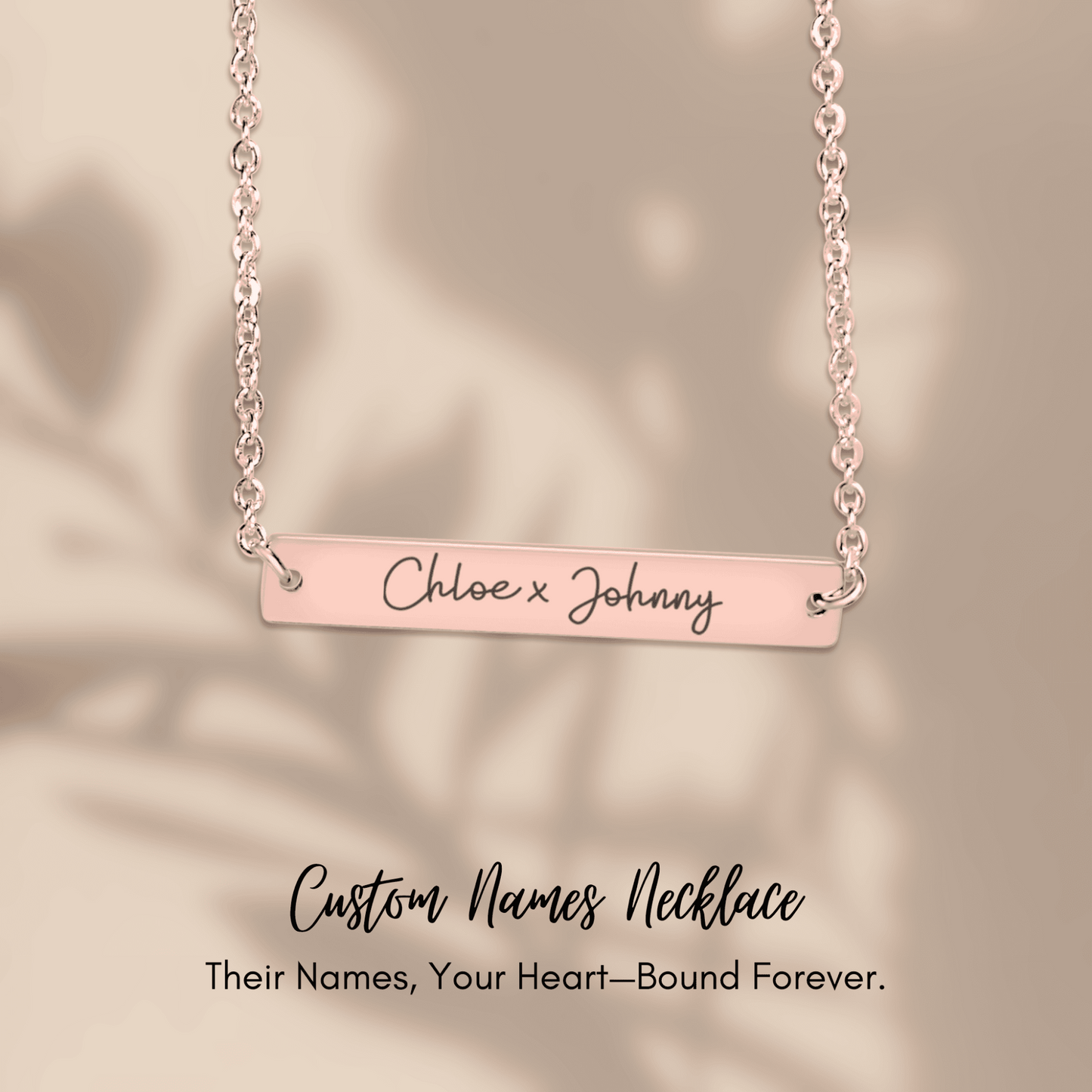 Horizontal Bar Name Necklace