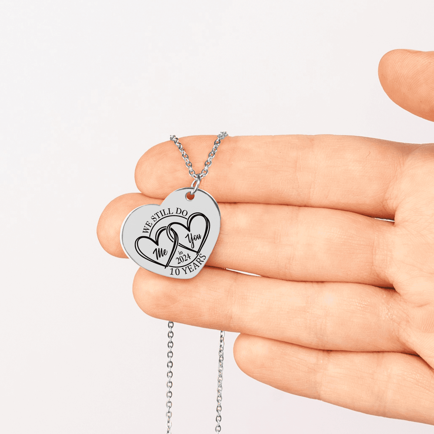 10th Year Anniversay Heart Necklace