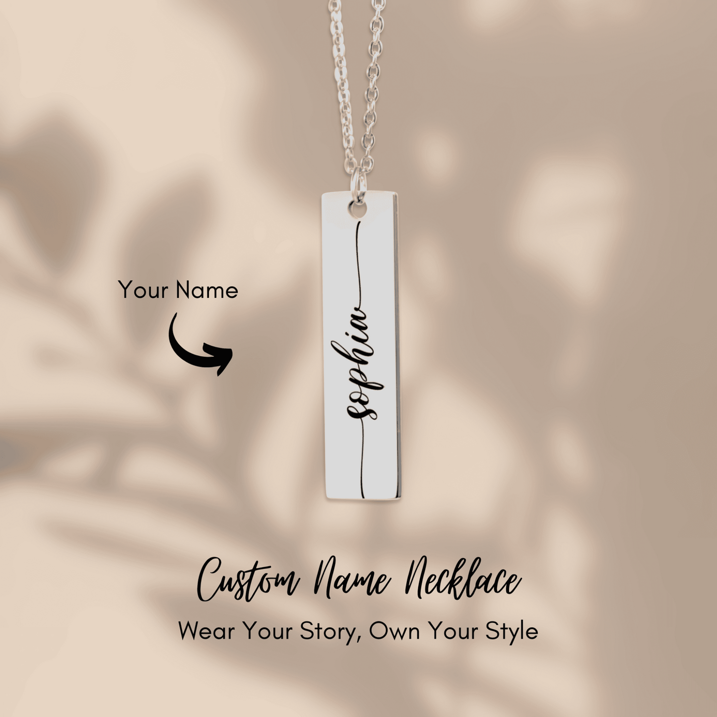 Custom Name Pendant Necklace